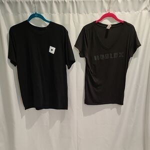 Black Roblox T-Shirt SetROBLOX Graphic T Shirts Black Womans Size M Set 2